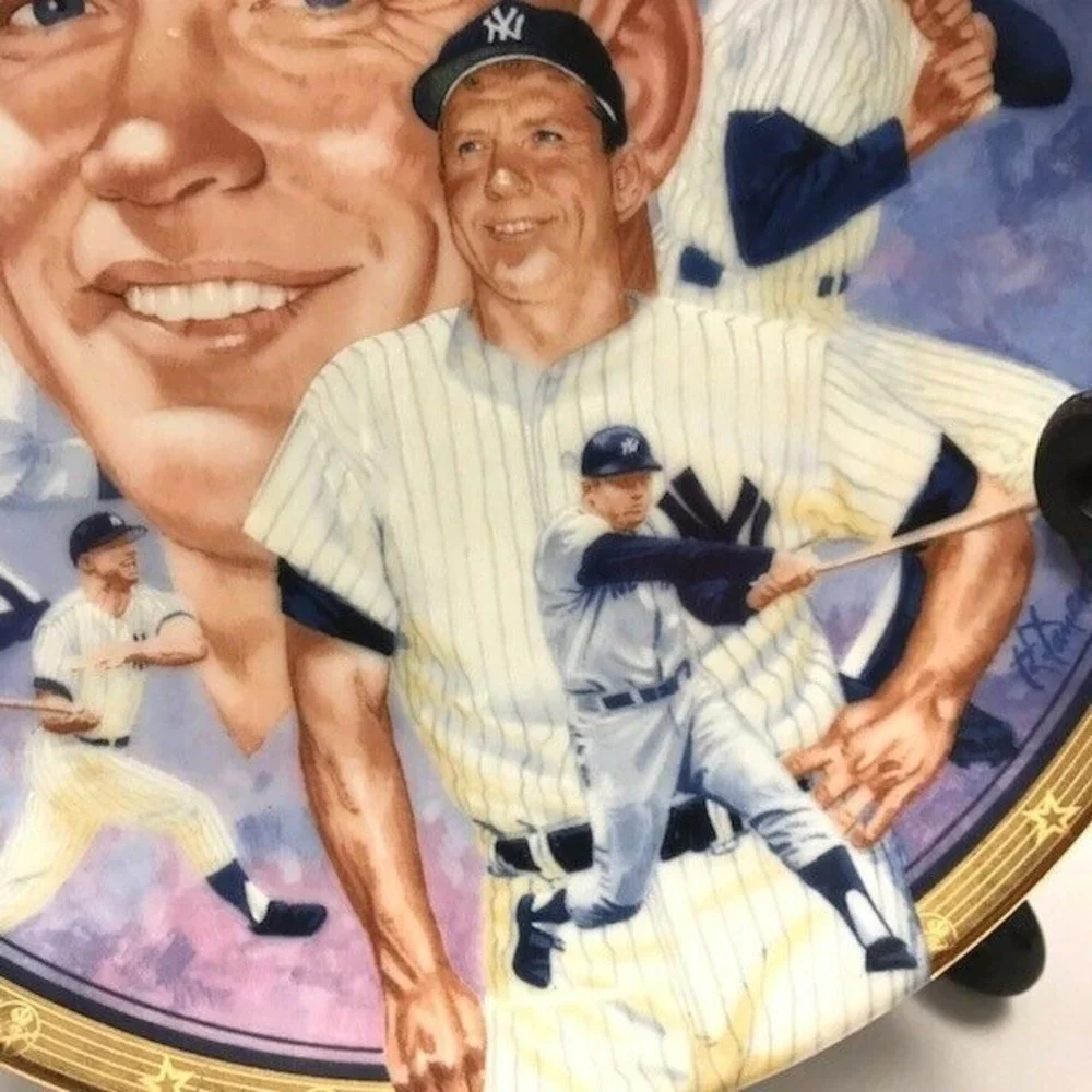 The Hamilton Collection The Legendary Mickey Mantle Plate #3886 K‎ 6 Inches